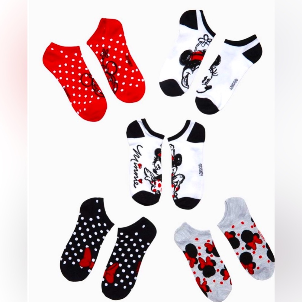 5pairs Minnie Mouse ankle socks